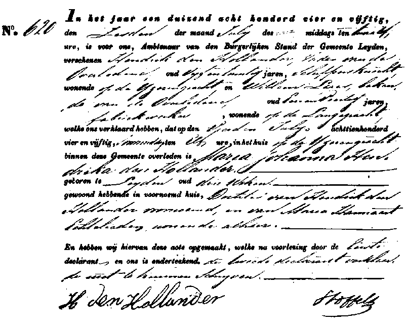 18540706 ovl akte 620 Maria JH dv H d Hollander - M Hannaart